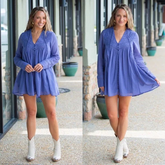 💫Free People Haddie Solid Mini Dress✨ Brand New✨ - Picture 5 of 9